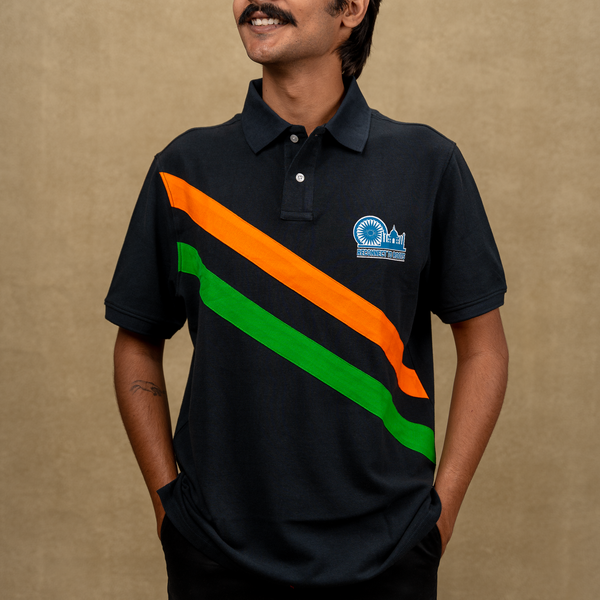 Indian Flag Stripe Polo