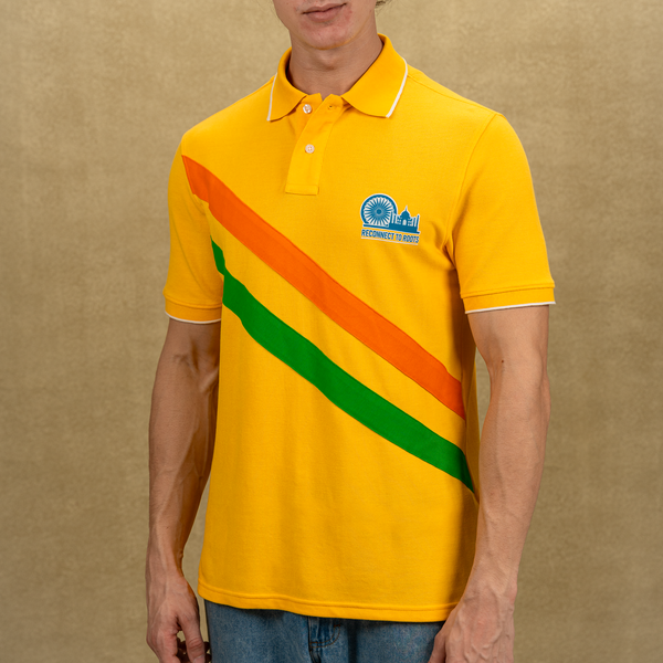 Indian Flag Stripe Polo
